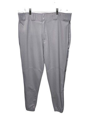 Easton Baseball Pants Gray Elastic Ankle Mens XL